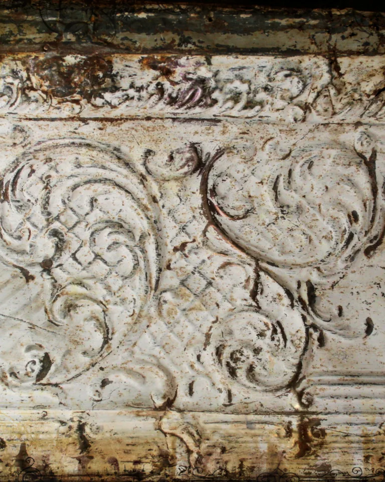 12 Ways to Cover an Ugly Ceiling Without Making the Room Feel Heavy 11 Embossed vintage-style tin ceiling tiles