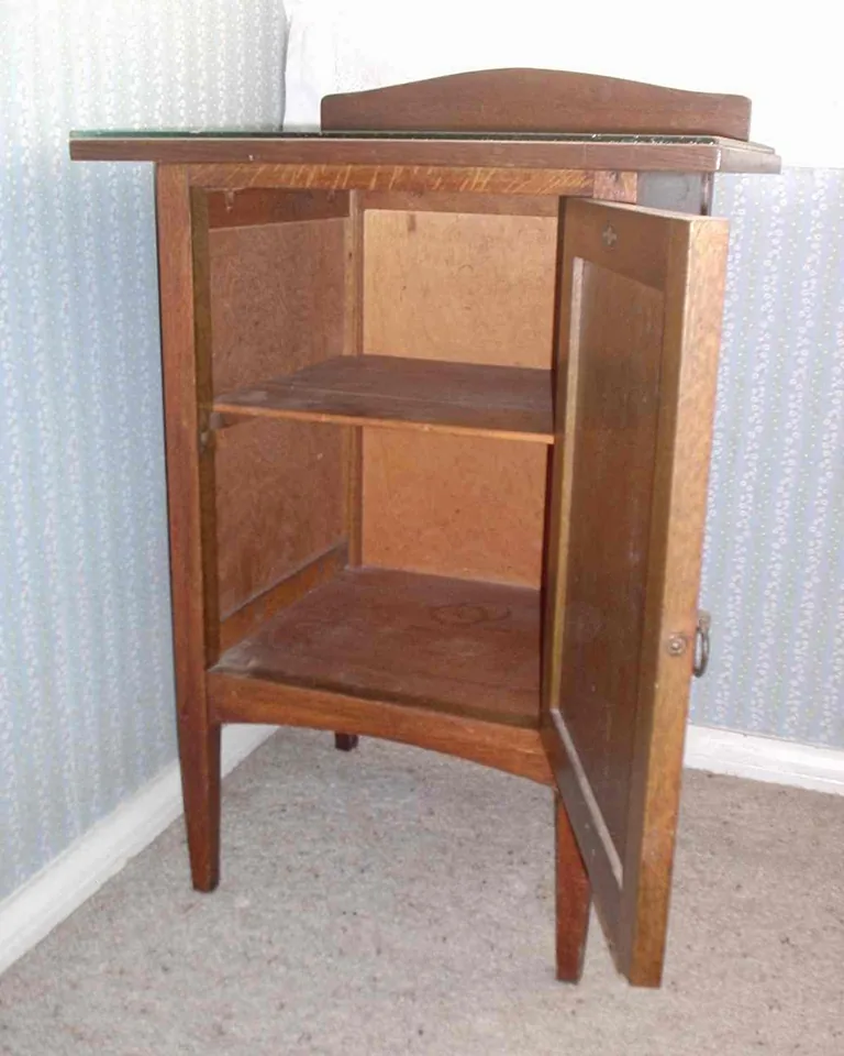 Nightstand drawer with organized phone charging station