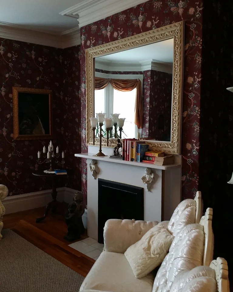 Electric fireplace and TV in a slim media wall