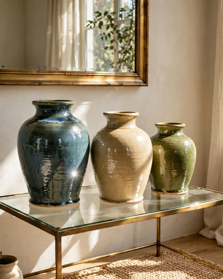 How to Brighten a Dark Room: 15 Fixes That Actually Work 13 Brass mirror and glass decor accents reflecting light in a living room