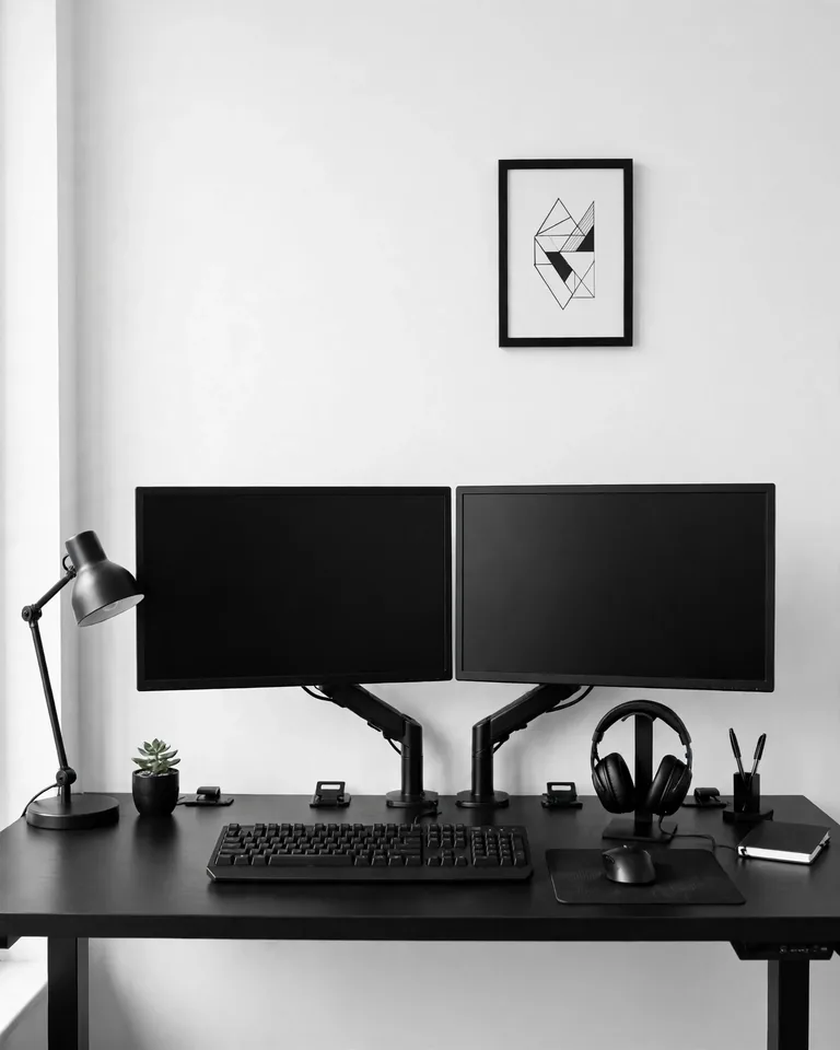 12 Black Gaming Setup Ideas That Look Sleek Without RGB Chaos 3 bgs-monochrome