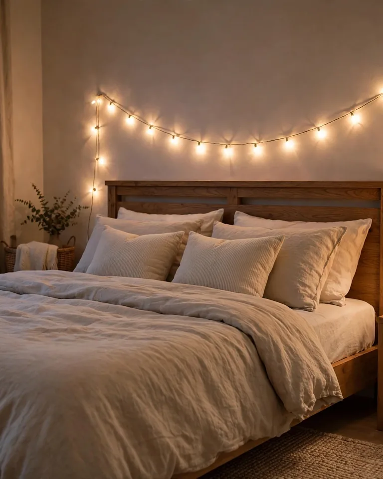 12 Decorating with Light Ideas That Make Any Room Feel Warm and Finished 3 decorate light string headboard 1