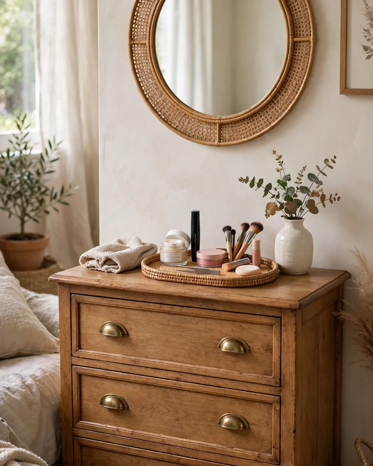 13 Makeup Vanity Table Ideas That Make Your Bedroom Feel Finished 15 mvt dresser top vanity 1